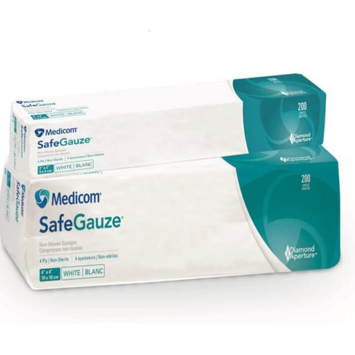 Medicom Gauze Sponges with Diamond Aperture (2"x2") - 4Ply