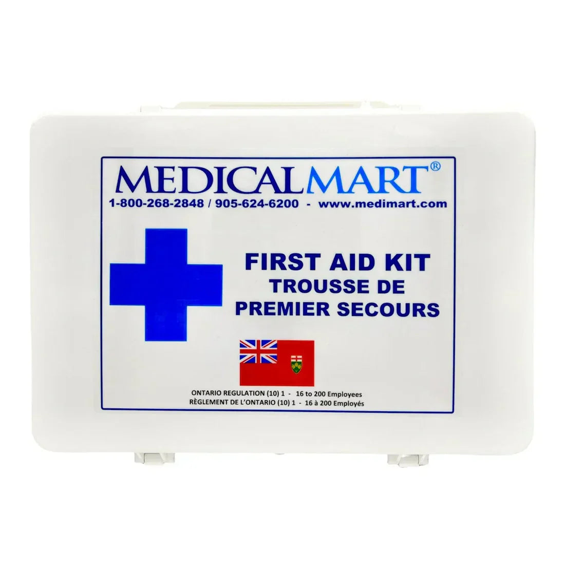 MedicalMart first aid kit for 16-200 employees, Ontario compliant, bilingual labeling