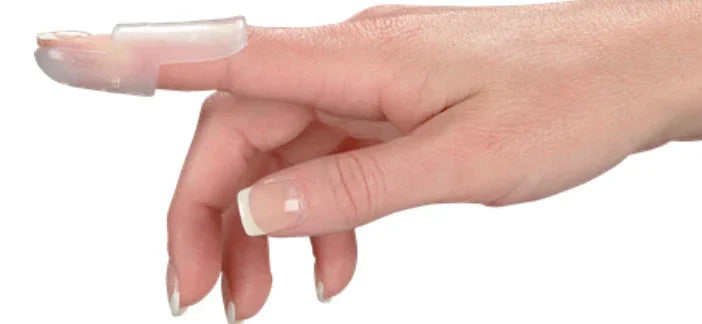 Clear finger splint for injury support, medical-grade home care supply