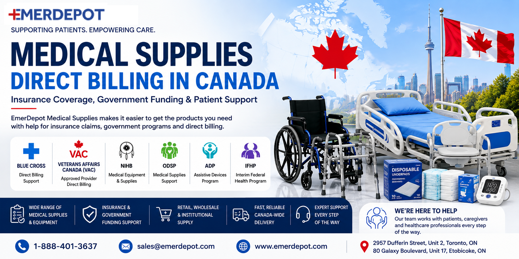 Medical Supplies Direct Billing in Canada 