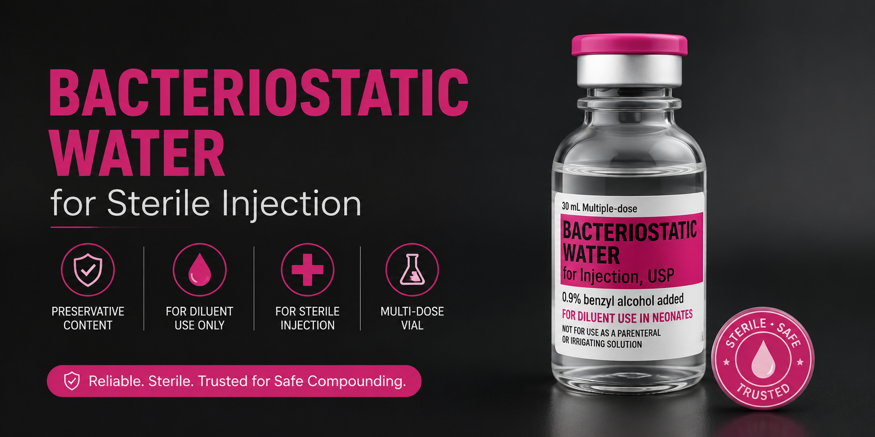 Bacteriostatic Water for Sterile Injection 30 mL