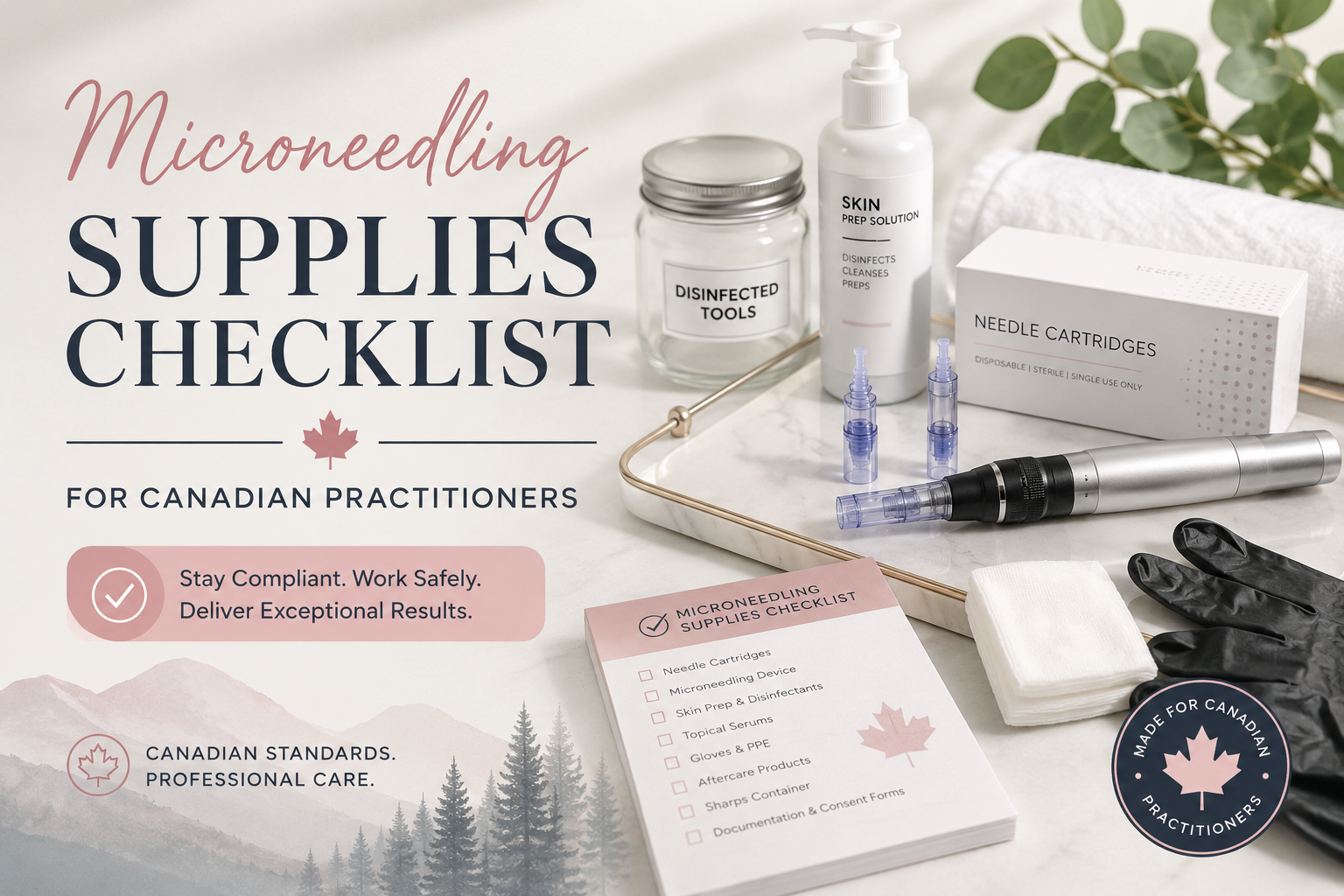 Microneedling Supplies Checklist for Canadian Practitioners