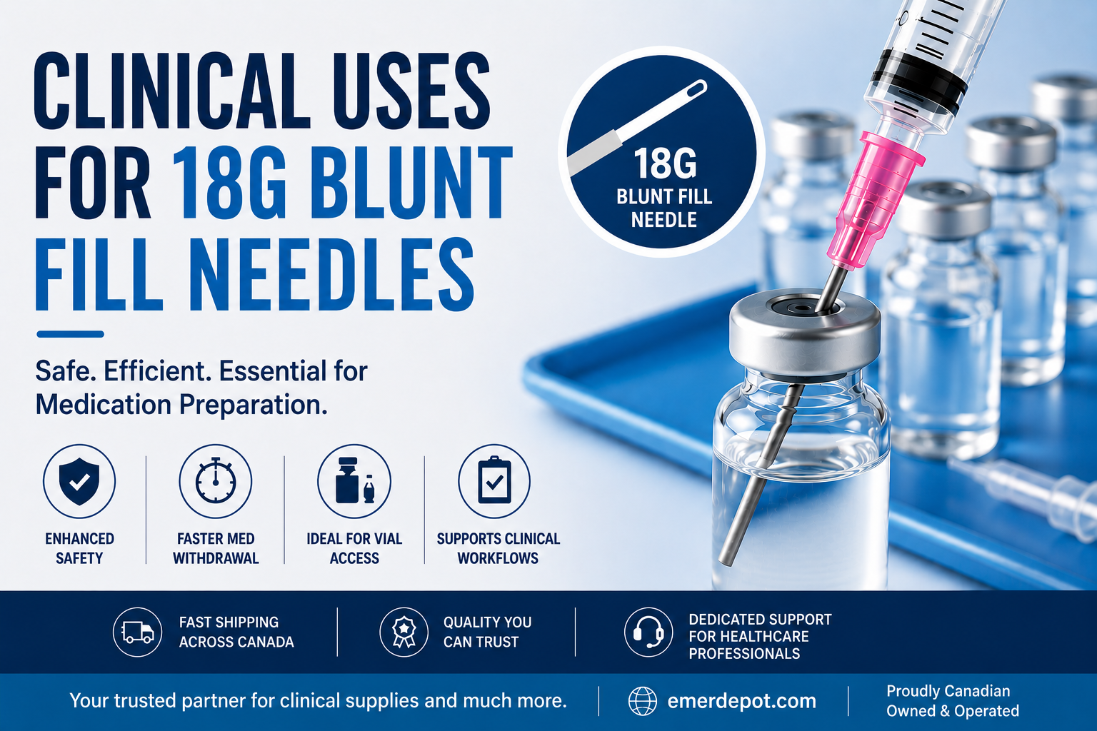 Clinical Uses for 18G Blunt Fill Needles in Healthcare Settings