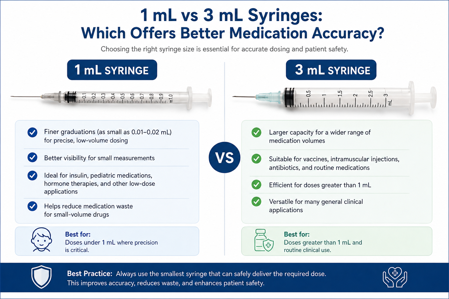 1 mL vs 3 mL Syringes: Which Offers Better Medication Accuracy?