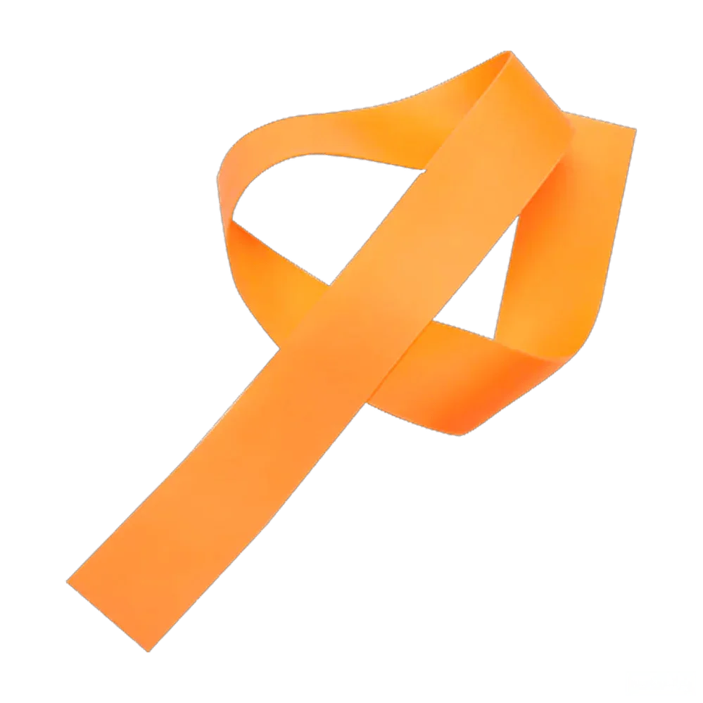 Orange resistance band for physical therapy and home exercise