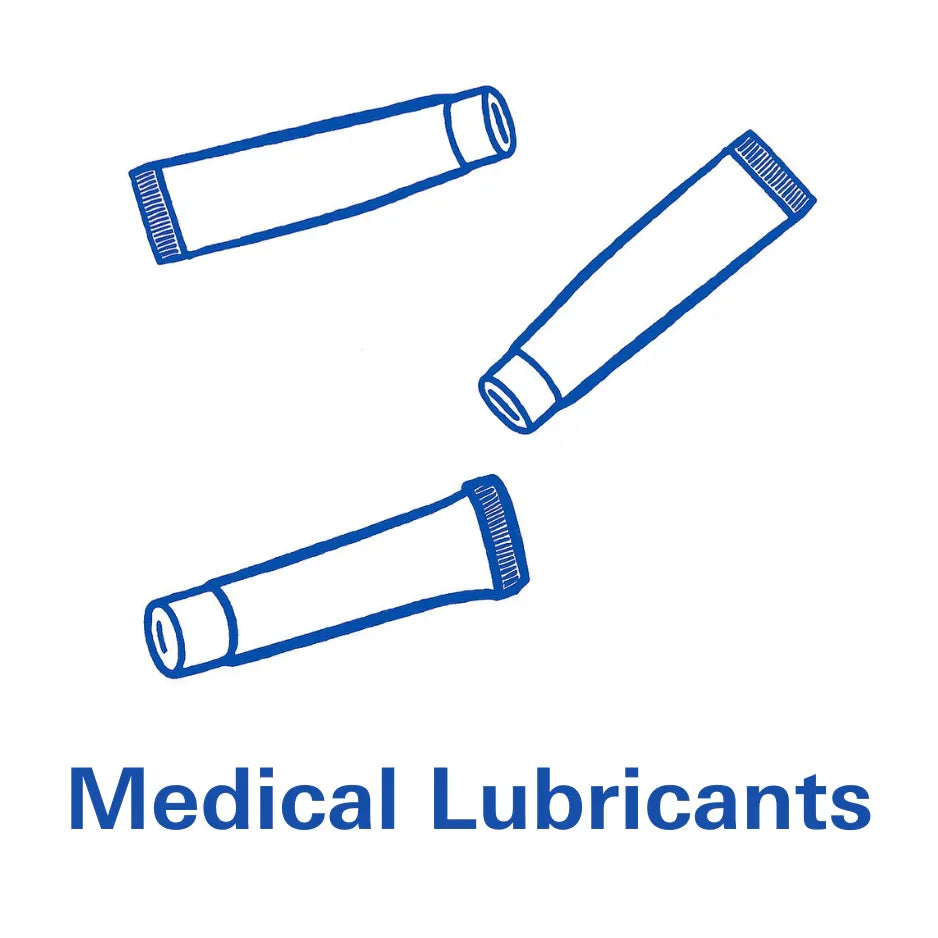 Medical lubricants illustration showing three tubes — EmerDepot healthcare product category