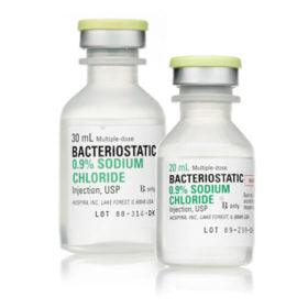 0.9% Sodium Chloride Bacteriostatic Injection - 20 ml (25/box)