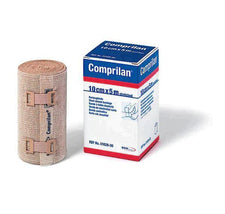 Comprilan short stretch bandage roll with packaging, 10cm x 5m, medical supply