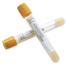 Yellow cap blood collection tubes for medical and laboratory use