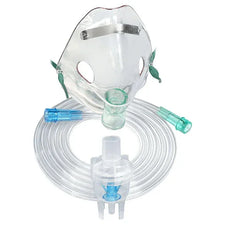 Oxygen nebulizer mask set with tubing for respiratory therapy or home care
