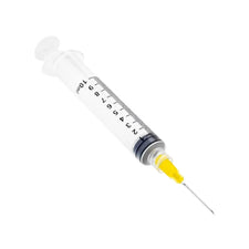 Disposable 10ml syringe with needle for medical, home care or IV use