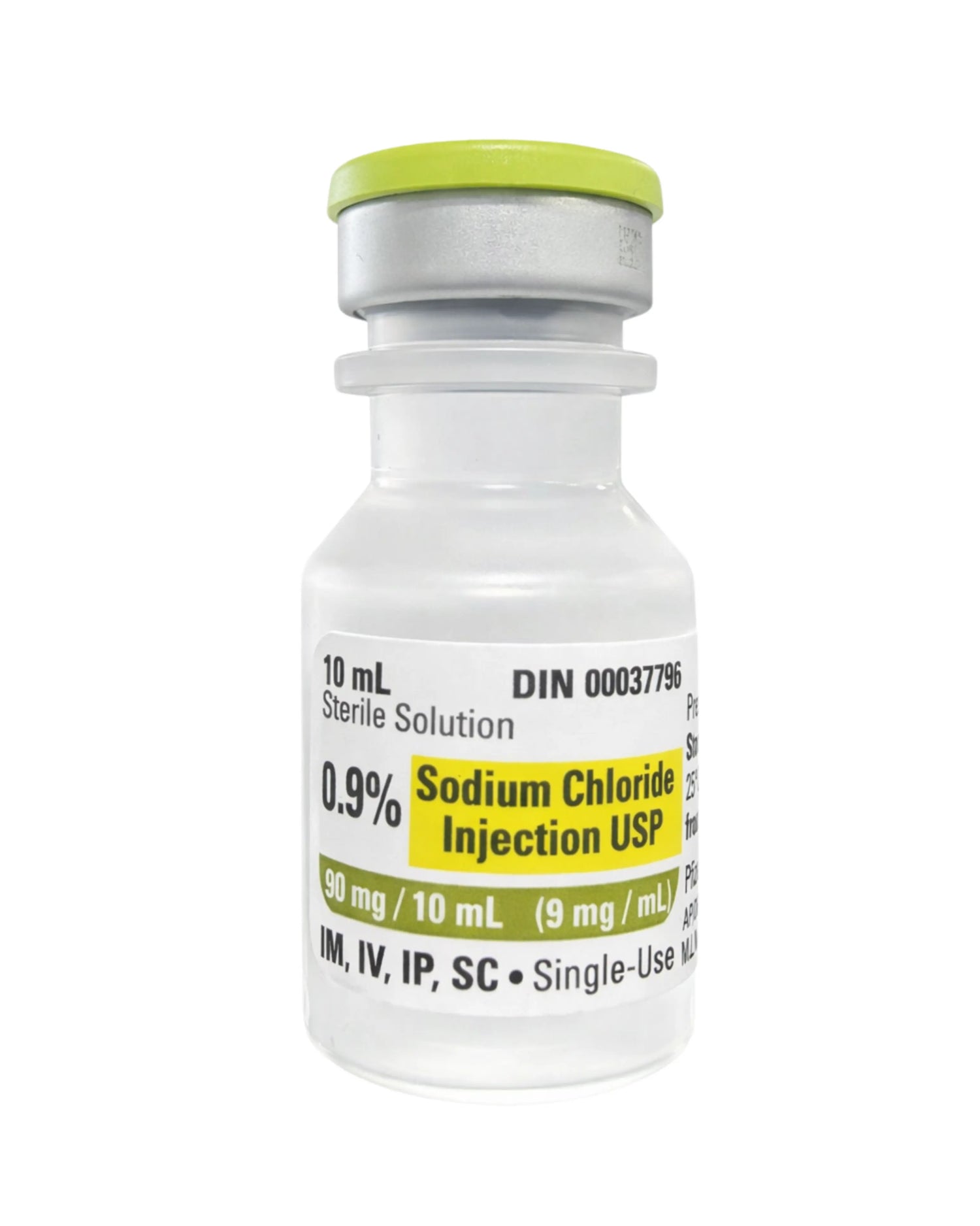 Pfizer 0.9% Sodium Chloride Injection without Preservative 10mL DIN 00037796