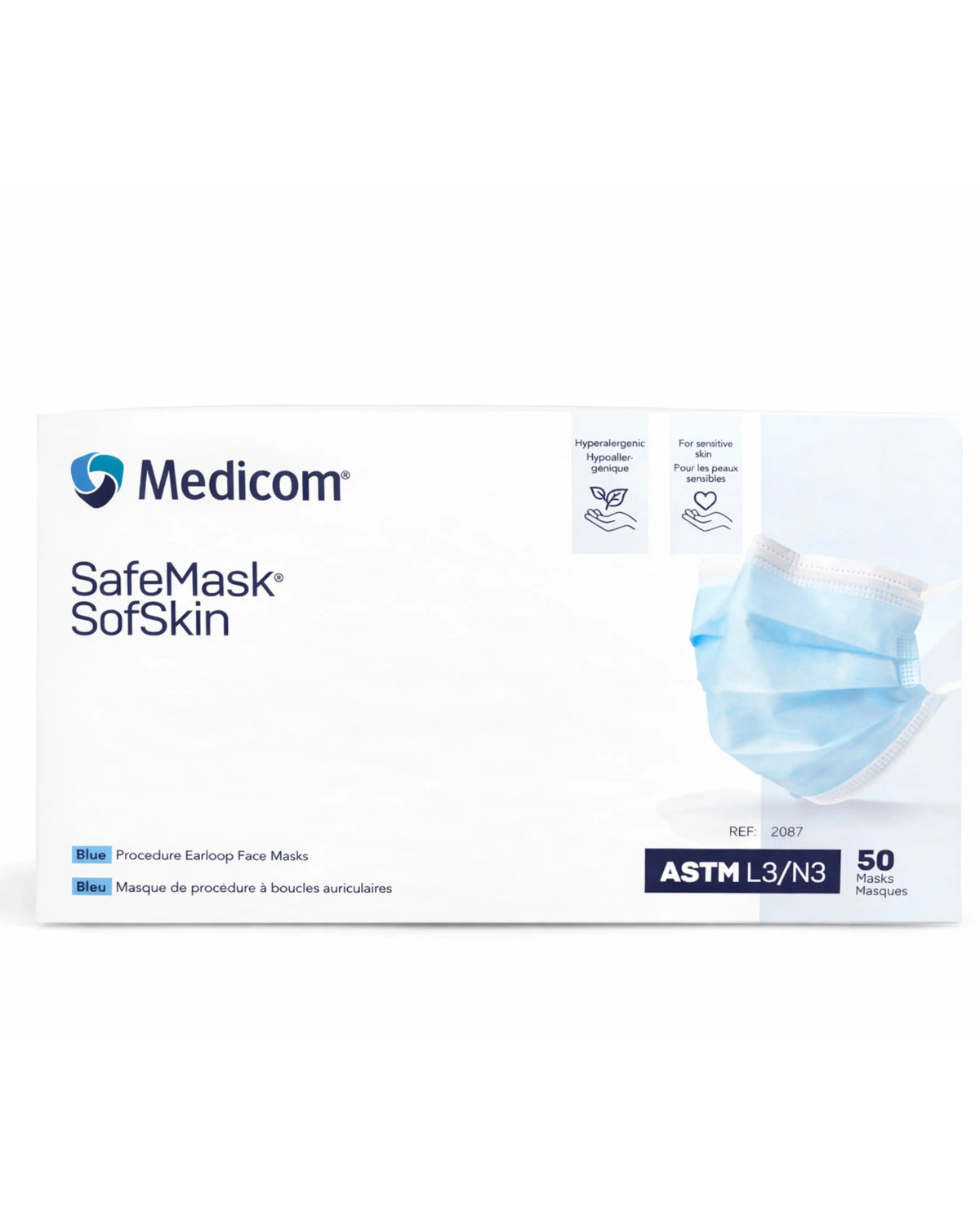 Medicom SafeMask Sofskin  ASTM Level 3 - BLUE