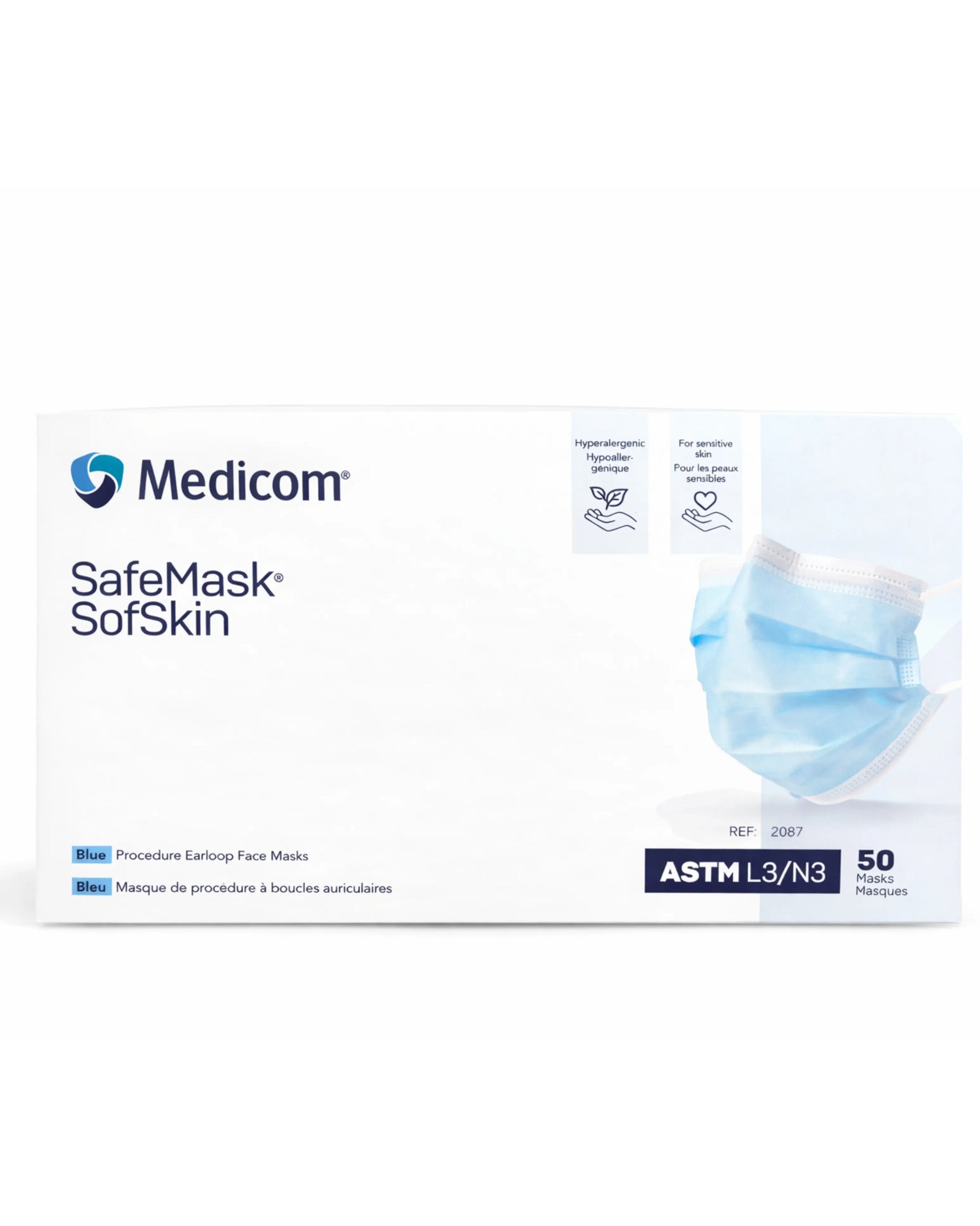 Medicom SafeMask Sofskin  ASTM Level 3 - BLUE