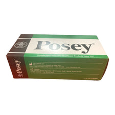Posey medical supplies packaging box with company logo and contact information