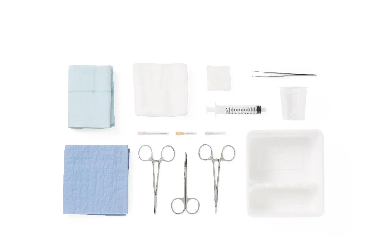 Medline Laceration Trays with COMFORT LOOP Instruments | DYNJ03000