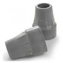 Gray rubber cane tips, replacement walking aid accessories on white background