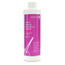 Miltex surgical instrument cleaner bottle with white cap and purple label for medical use