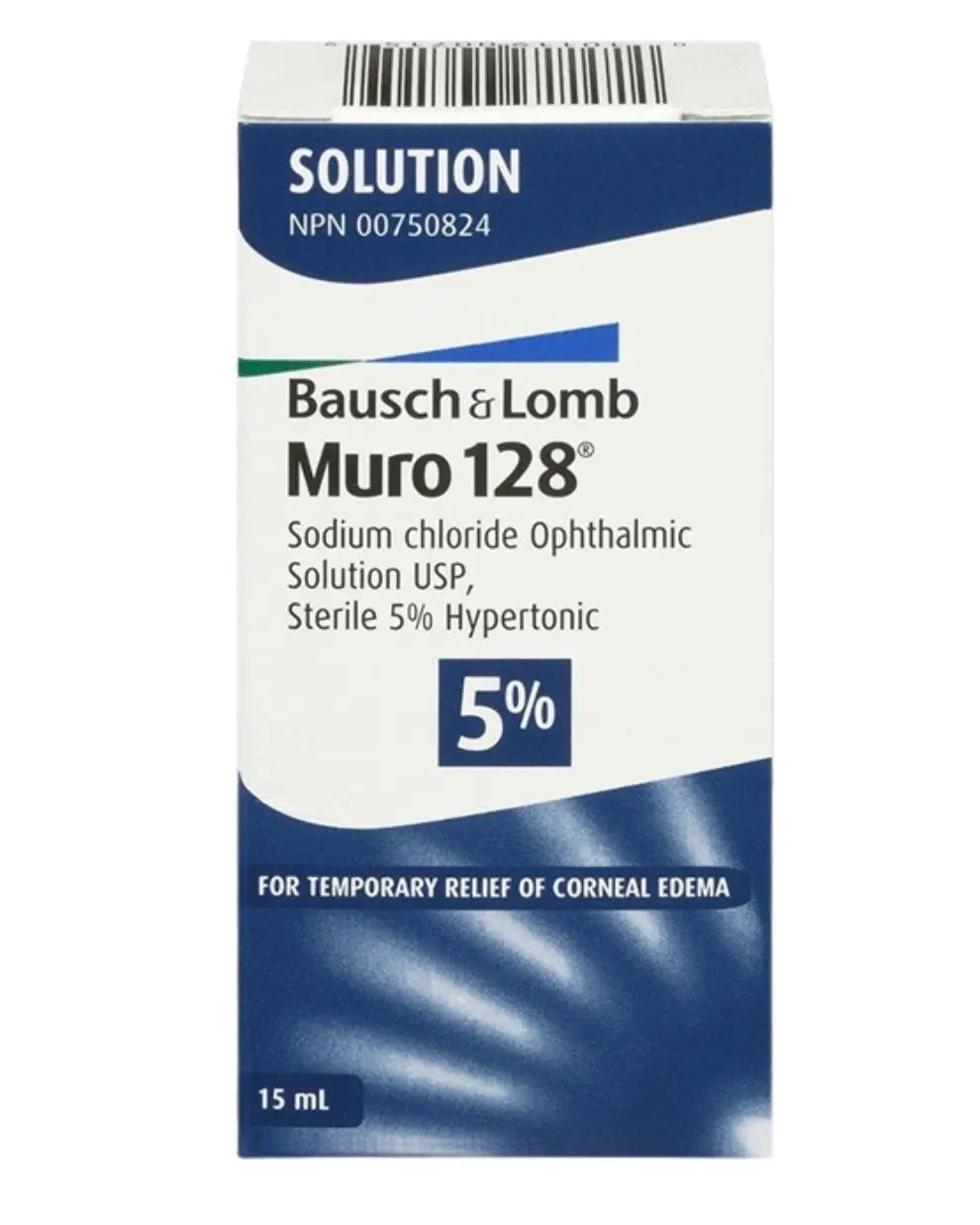 Bausch & Lomb Muro 128 5% sodium chloride ophthalmic solution 15 mL for corneal edema