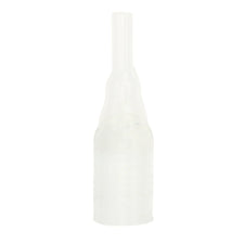 Clear male external catheter medical supply on white background
