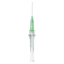 Sterile medical IV catheter with green hub for hospital and home care use