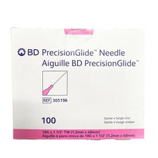 18G × 1½" | BD PrecisionGlide Hypodermic Needle | 100/box |305196