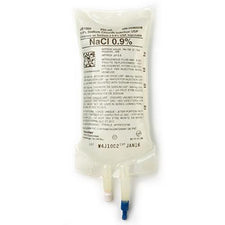 0.9% sodium chloride IV solution bag for medical and healthcare use