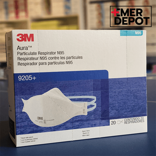 3M Aura Particulate Respirator N95 9205+ 20/Box