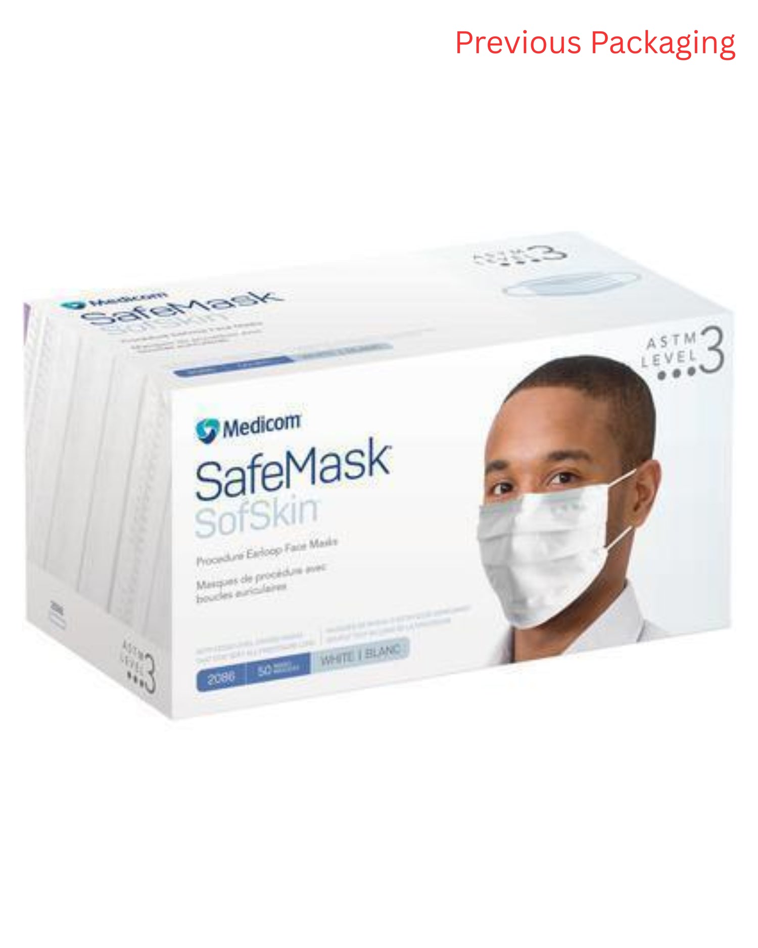 Masque Medicom SafeMask Sofskin ASTM Niveau 3 - BLANC