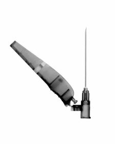 Safety winged IV catheter with needle, single use medical supply on white background