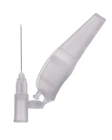 Safety hypodermic needle with protective cap for medical injection use