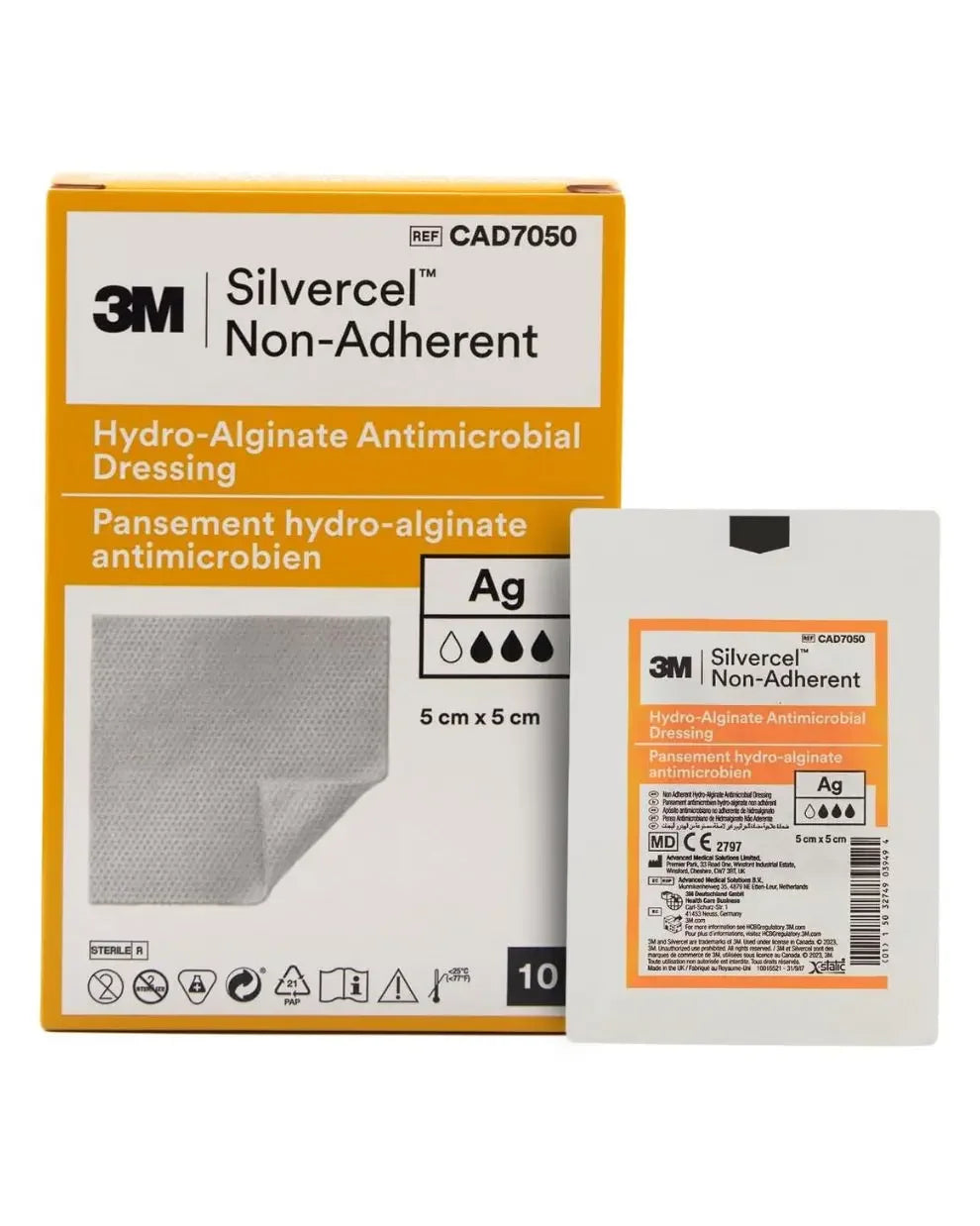 3M Silvercel Non-Adherent Hydro-Alginate Antimicrobial Dressing