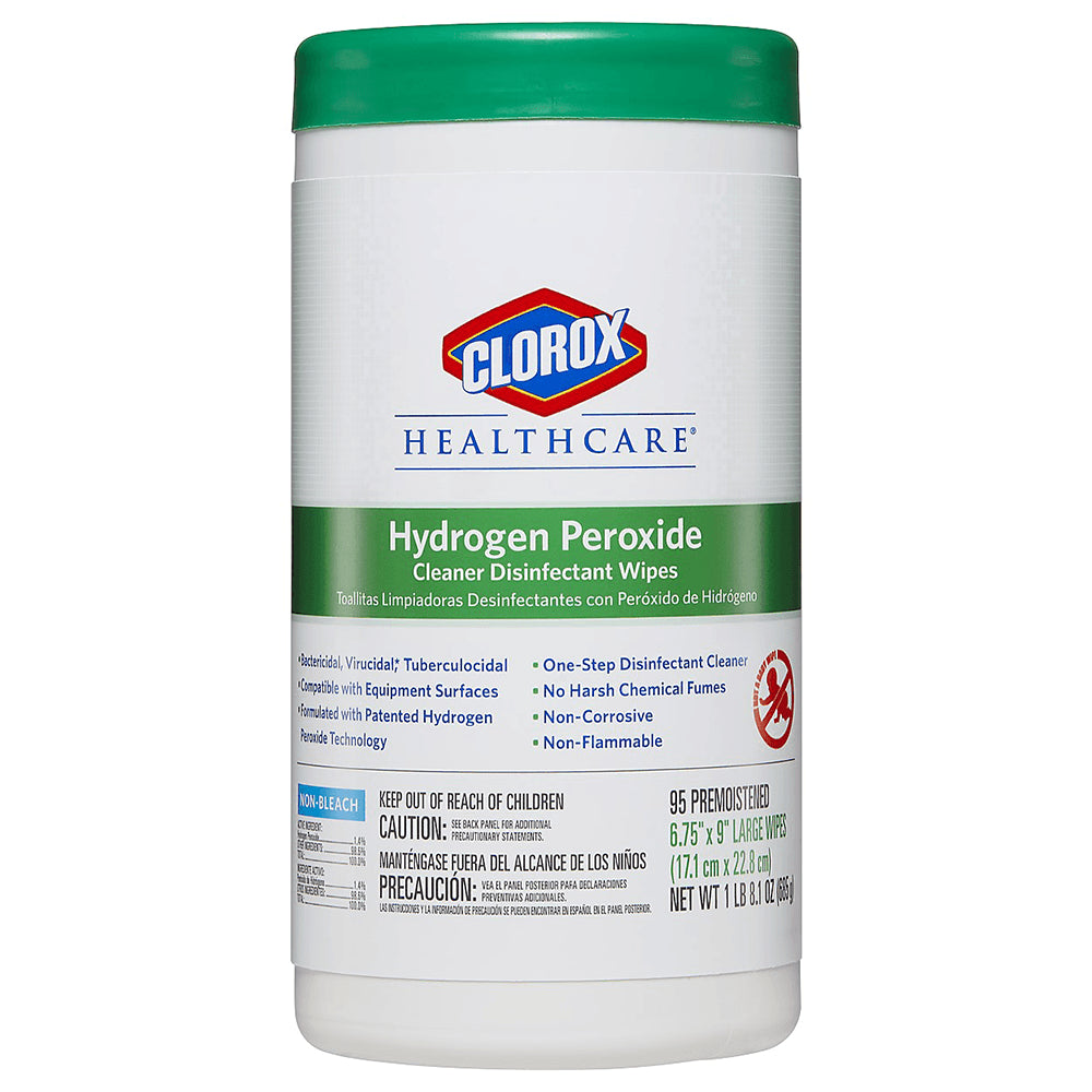 Clorox Healthcare Hydrogen Peroxide Disinfecting Wipes | 6.75" x 9" | 01456 