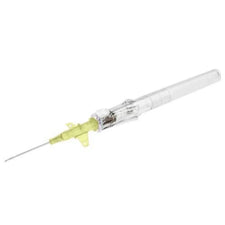 IV catheter with wings and needle, medical intravenous device on white background