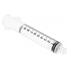 10ml medical syringe with clear barrel and black measurement markings
