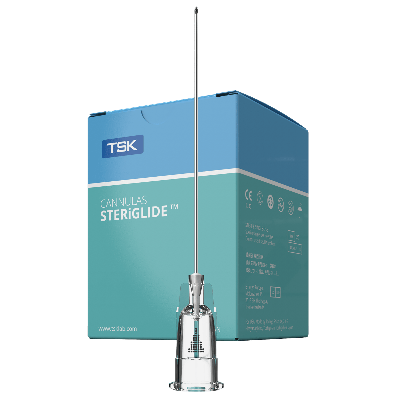 25G x 1 1/2" - TSK STERiGLIDE Aesthetic Cannula Needle (20 pcs)