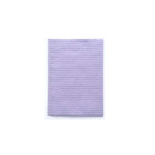 Purple disposable dental bib for medical or esthetic use, isolated on white background