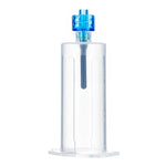 Transparent suction therapy cup with blue valve for home care or medical use