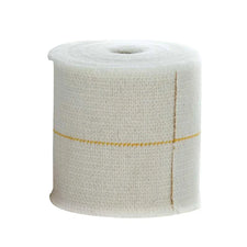 Medical gauze bandage roll with yellow line, wound care and dressing supply