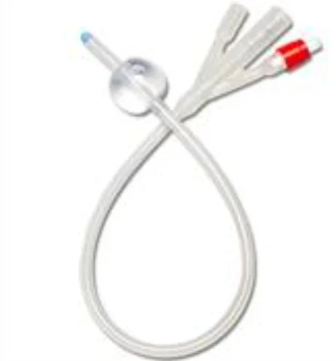 CATHETER FOLEY 100% SILICONE 30CC 3-WAY 16FR STERILE LATEX-FREE CASE/10 EACH