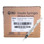 1mL | 29G x 1/2" Insulin Syringes with BD Ultra-Fine Needle | 200/Box | 324704