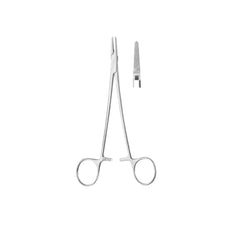 Stainless steel hemostat forceps with serrated jaws for medical and surgical use