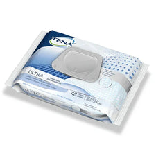 TENA Ultra adult washcloths pack, 48 disposable wipes for personal care hygiene