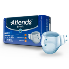 Attends briefs youth small disposable adult diapers 24 pack, blue packaging