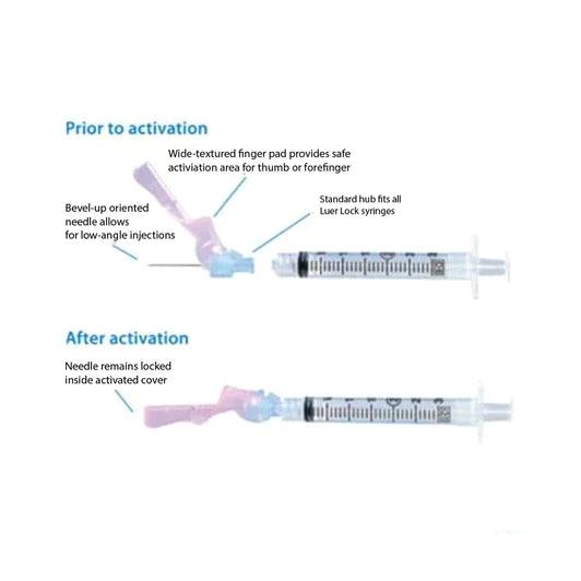 30G x 1/2" - BD 305757 Eclipse™ Hypodermic Safety Needle Only | Box of 100