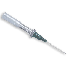 medical IV catheter needle with transparent plastic hub for hospital or clinical use