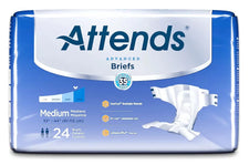 Attends Advanced Briefs adult diapers medium size pack, 24 count, incontinence care