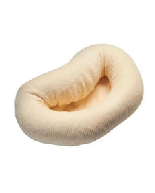 Soft beige medical doughnut cushion for pressure relief and comfort support