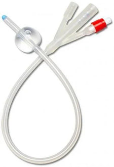 Silicone Foley catheter with balloon and Y-ports for medical and home care use