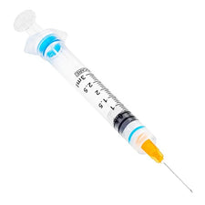 Sterile 3ml medical syringe with needle for injection and home care use